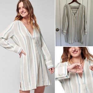 Faherty Beach Days Linen Dress